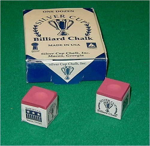 One Dozen Red Silver Cup Pool Cue Chalk