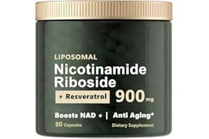 Piegricdiat NAD Supplement,Liposomal Nicotinamide Riboside 900mg Resveratrol Quercetin - Organic NAD Supplement for Anti-Aging, Energy, Focus - 80 Capsules 2024