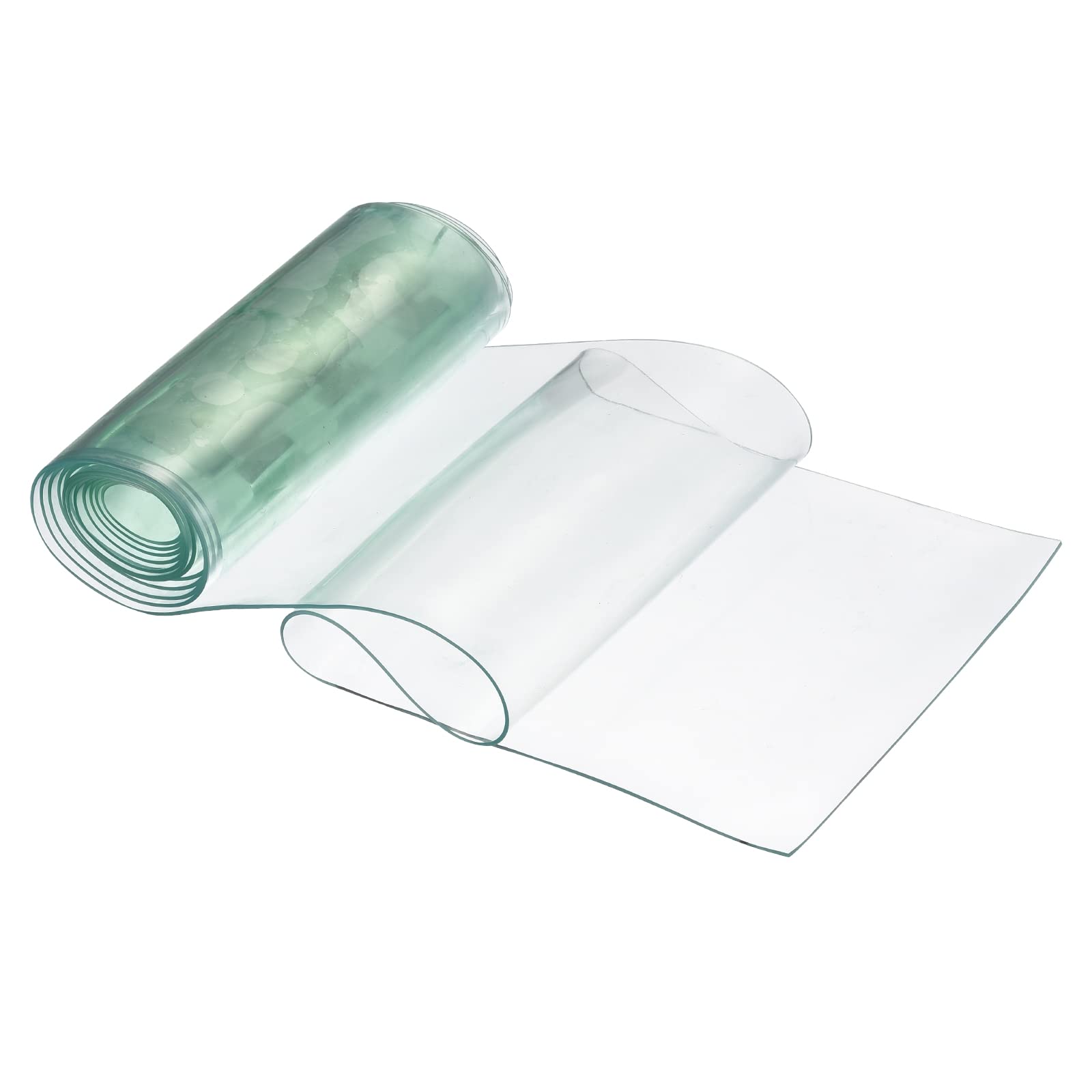 PATIKIL Plastic Vinyl PVC Strip Door Curtain, 7.87" Length x 7.3" Width Windproof Plastic Vinyl Strip Curtain for Freezer Cooler Home Mall Warehouse, Clear Green