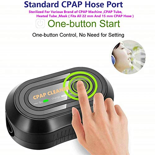 CPAP Cleaner & Sanitizer, Vktech Portable Mini CPAP Cleaner Disinfector, CPAP Mask Cleaner Suit for CPAP Machine Air Tubes Heated Hose Pipe Tube Accessories, Black - Thumbnail 2