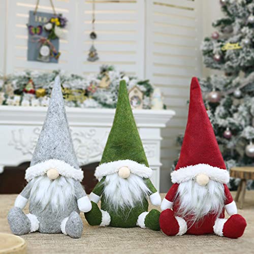 WYILIY Christmas Decorations Home Decor Doll, Christmas Ornaments Plush Long Hat Forest Man Figurine Creative Xmas Santa Claus Faceless Doll Gifts