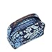 Vera Bradley Women's Cotton Large Zip Cosmetic Makeup Organizer Bag, Java Floral, One Size