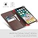 iPhone X Case, iPhone 10 Leather Case, SHIELDON Genuine Leather Wallet Folio Case Book Design with Stand and ID Card Slots Magnetic Closure TPU Interior Case for iPhone X (5.8 Inch) - Coffee Brown