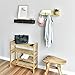 WELLAND Wall-Mounted Storage Shelf with 2 Drawers, Espresso