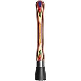 Baltique Marrakesh Collection Wooden Muddler for Cocktails – Colorful Birch Wood Handle with Non-Scratch Head, Perfect for Mo
