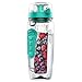 Danum Fruit Infuser Water Bottle Large 32oz Leak-Proof, Flip-Top, Dual Hand Grips, Made of BPA-Free Eastman Tritan with Multiple Color Options & Free Recipe Ebook