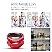 Universal Phone Camera Lens - Luxsure 3 in 1 Phone Lens Kit with 180° Fisheye Len + Super Wide Angle Lens + 10X Macro Lens for iPhone 7/6s Plus/6s/6/6 Plus Samsung iPad and Most Smartphones (Red)