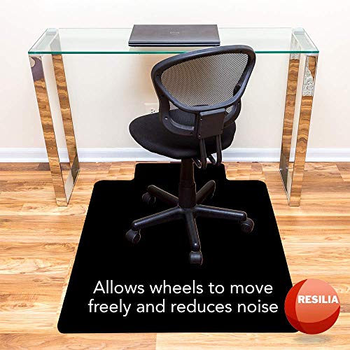 Resilia Office Desk Chair Mat with Lip PVC Mat for Hard Floor