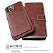 AMOVO iPhone 11 Pro Max Wallet Case [2 in 1 Detachable] Vegan Leather Case for iPhone 11 Pro Max (6.5’’) [Wristlet] [Kickstand] iPhone 11 Pro Max Folio with Gift Box Package (11ProMax (6.5'') Brown)