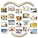 Teapai Hanging Photo Display for Wall, Wood Picture Frame Collage with 30 Clips Multi Photo Display Collage Board for Party,Home, Office Decor (29.1 X 25.2 Inch)