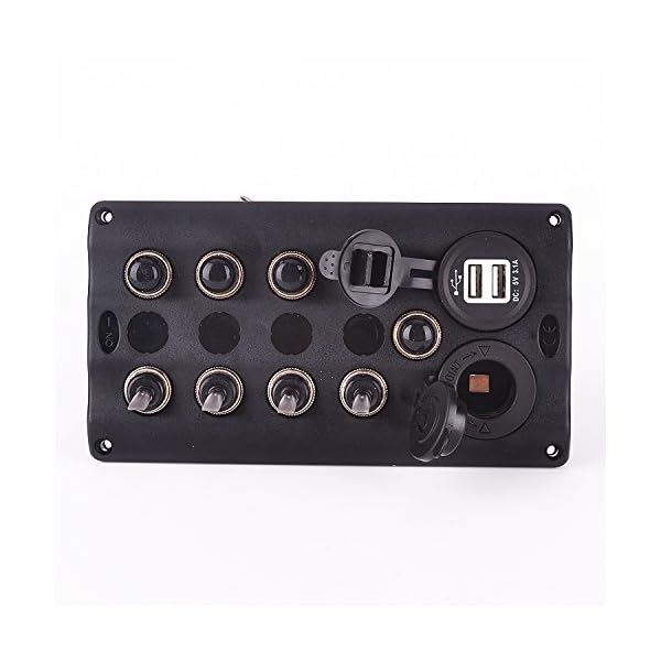 Iztor-LED-Waterproof-12v-24v-4-Gang-Toggle-Switch-Panel-with-5-Breakers-and-power-socket-usb-port-charger-for-Marine-Boat-RV Iztor-LED-Waterproof-12v-24v-4-Gang-Toggle-Switch-Panel-with-5-Breakers-and-power-socket-usb-port-charger-for-Marine-Boat-RV