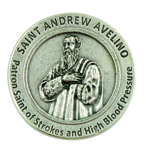 Patron Saint of Strokes St Andrew Avelino Pocket Token with Prayer Back