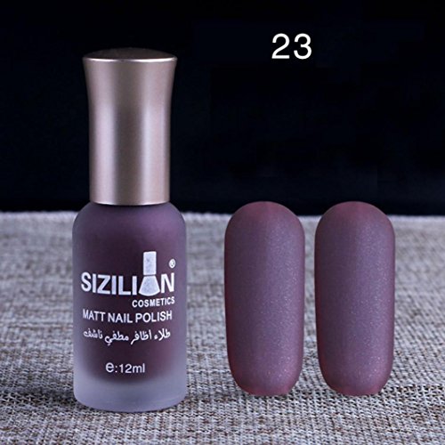 Coohole Liquid Matte Dull Nail Polish Fast Dry Long Lasting Nail Art Matte Nail Polish Gel, 0.4 oz (0.4 oz, C)