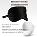 Eodo 100% Pure Silk Filled Eye Mask/Sleep Mask and Ear Plugs for Travel/Nap - Black (Black)
