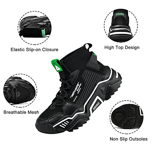 SANNAX Mens Fashion Sneakers Walking Shoes for Men High Top Casual