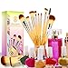 Party Queen Bamboo Makeup Brushes Set 11 Pieces Professional Kabuki Foundation Blending Blush Concealer Eye Face Powder Cosmetics Brush Kit With Box