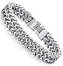 FIBO STEEL 316L Stainless Steel Bracelet for Men Women 2-Strand Plated Chain, Punk Biker Style, Diamond-Cut Figaro Chain, Modern Jewelry Adjustable 8.0-9.1 Inches Length 12mm Width