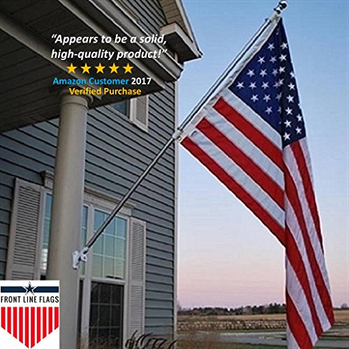 Flag Pole Bracket Heavy Duty TwoPosition Fixed Mount 1" Diameter