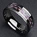 King Will GENTLEMAN 8mm Black and Red Carbon Fiber Inlay Tungsten Carbide Ring Engagement Wedding Band