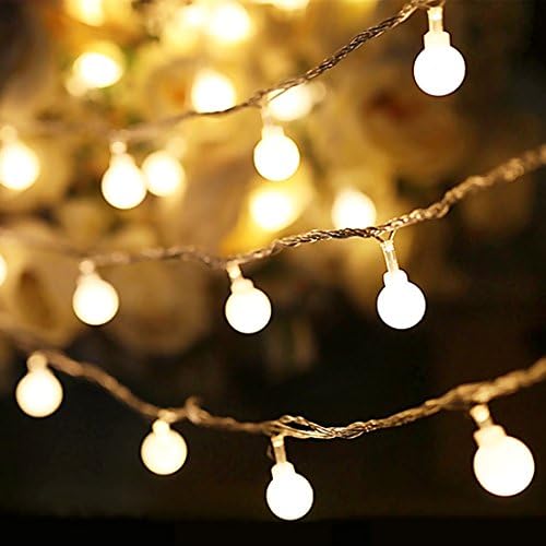 Aptoo Globe String Light, 33 ft/10m 80 LED Waterproof Ball Lights, 8 Lighting Modes Dimmable Remote Ball, Battery Powered Starry Fairy String lights for Garden,Christmas Tree, Xmas Party