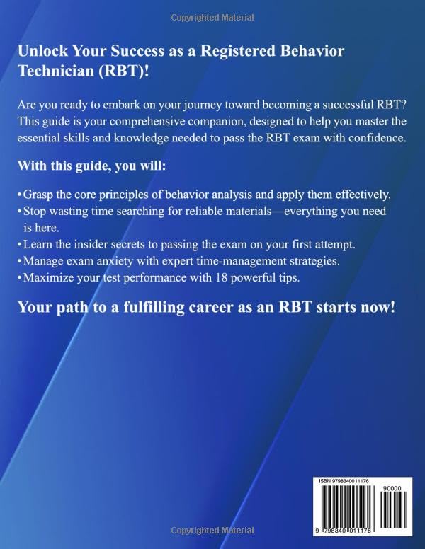 RBT Study Guide: Pass the Registered Behavior Technician Exam the Easy Way | Includes Effective Strategies, Insider Secrets, 600+ Practice Questions & In-Depth Answer Explanations