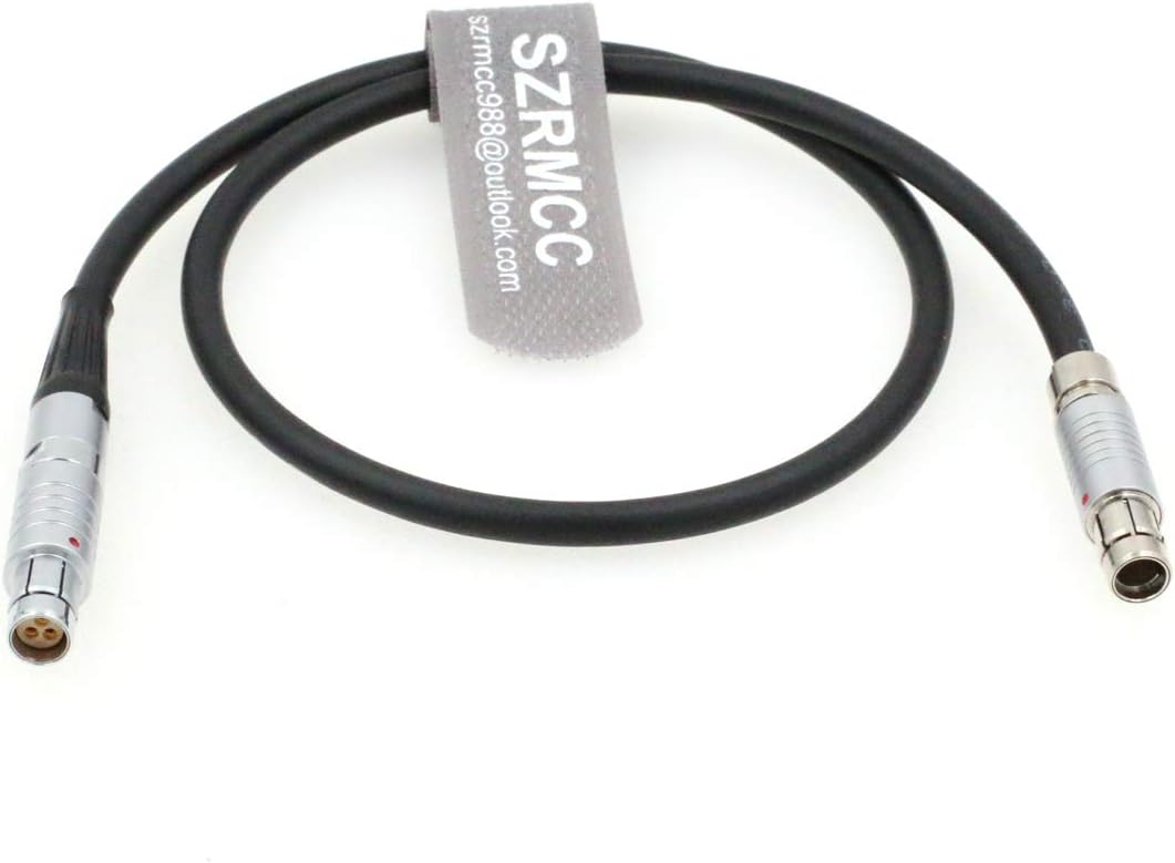 SZRMCC ARRI Alexa Red DSMC2 Camera RS Fischer 3 Pin Male to Female Power Cable for ARRI UMC-4 WVR-1 WVT-1 Cmotion Cvolution Camin