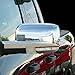 E-Autogrilles Triple Chrome Plated ABS Mirror Cover with Turn Signal Hole for 09-12 Dodge Ram (65-0202)