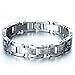 Exclusive Stainless Steel Man Jewelry Cross Link Bracelet for Men 8.85 Inches