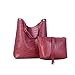 Crocodile Pattern Leather Latest Women Hobo Bag Tote Handbag Dailay Purse 2 Piece Bags Set