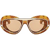 laureles Fashion Oversized Cat Eye Women Sunglasses Vintage Leopard Gradient Shades UV400 Men Sun Glasses