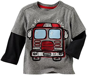 Little Boy Buss Long Sleeved T-Shirt Cotton Clothes 6T