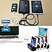 Charging Station, HaoZi 4-Port USB Charging Docks Multi-Device Organizer Fast Charger with Cord Storage, Multi-Port USB Charger Desktop Charging Stand for Smartphones and Tablets