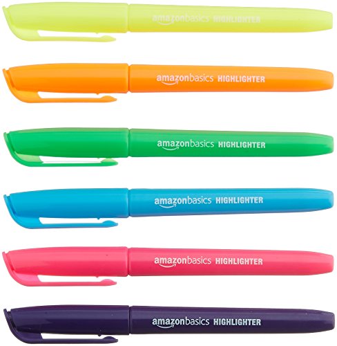 AmazonBasics Chisel Tip Highlighters - Pack of 24 Assorted Colors