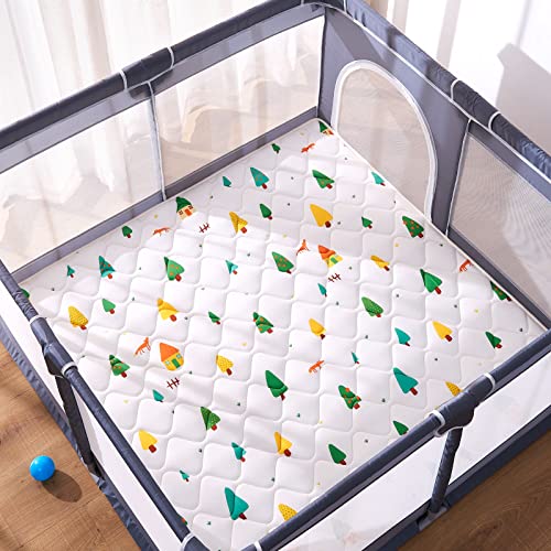 Premium Foam Baby Play Mat 50" X 50", Thick OnePiece Crawling Mat