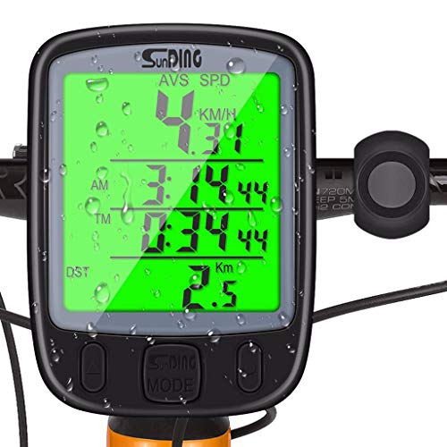 MTENG Luminous Code Table Waterproof Digital LCD Cycle Bicycle Bike Computer Odometer Speedometer Cycling