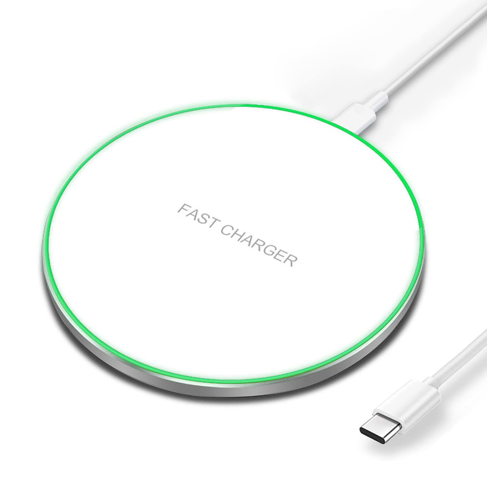 Photo 1 of Wireless Charger 20W Max Fast Wireless Charging Pad Compatible with iPhone 11 12 13 14 15 16 Pro/Pro Max, iPhone Xs/XS Max/XR/8 Plus, Air Pods Pro/3/2; for Samsung Galaxy/Note, Galaxy Buds (White)