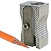 24 Metal Rectangular Silver Pencil Sharpeners, 1 Hole Steel Blade - Manual Pocket Pencil Sharpeners For Standard Size Pencils, Art Pencils, Kids Use. By Mega Stationers