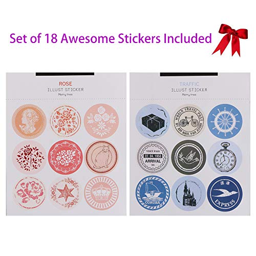 Letter Writing Stationery Paper Letter Set, Benbo Vintage 4Pcs Stationery Paper and 4Pcs Kraft Paper Stamping Envelopes with 18Pcs Seal Stickers for Holidays, Invitations, Greeting Cards
