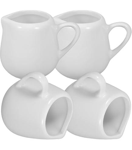 Lot De 4 Pots à Sauce En Céramique – Mini-pichets Pour Huile, Vinaigre Ou Lait - 8
