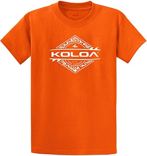 Koloa Surf Diamond Thruster Logo Cotton T Shirt,Orange/w-3XL