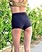 iHeartRaves Solid Black High Waisted Booty Shorts for Women Rave Bottoms Pole Dance Shorts (Black, Large)