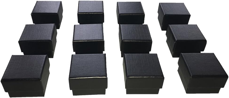Black Ring Gift Box with Foam and Velvet Insert Wholesale Pack of (96): Home Improvement