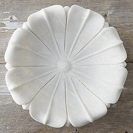 RM 20inch Unpolished Marble Bowl Pot Tray Bird Bath Garden Home D