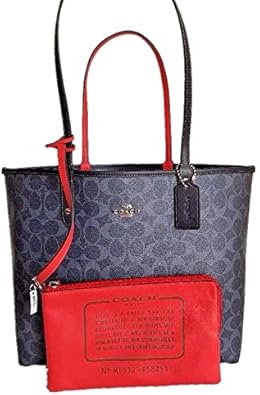 reversible city tote in signature canvas