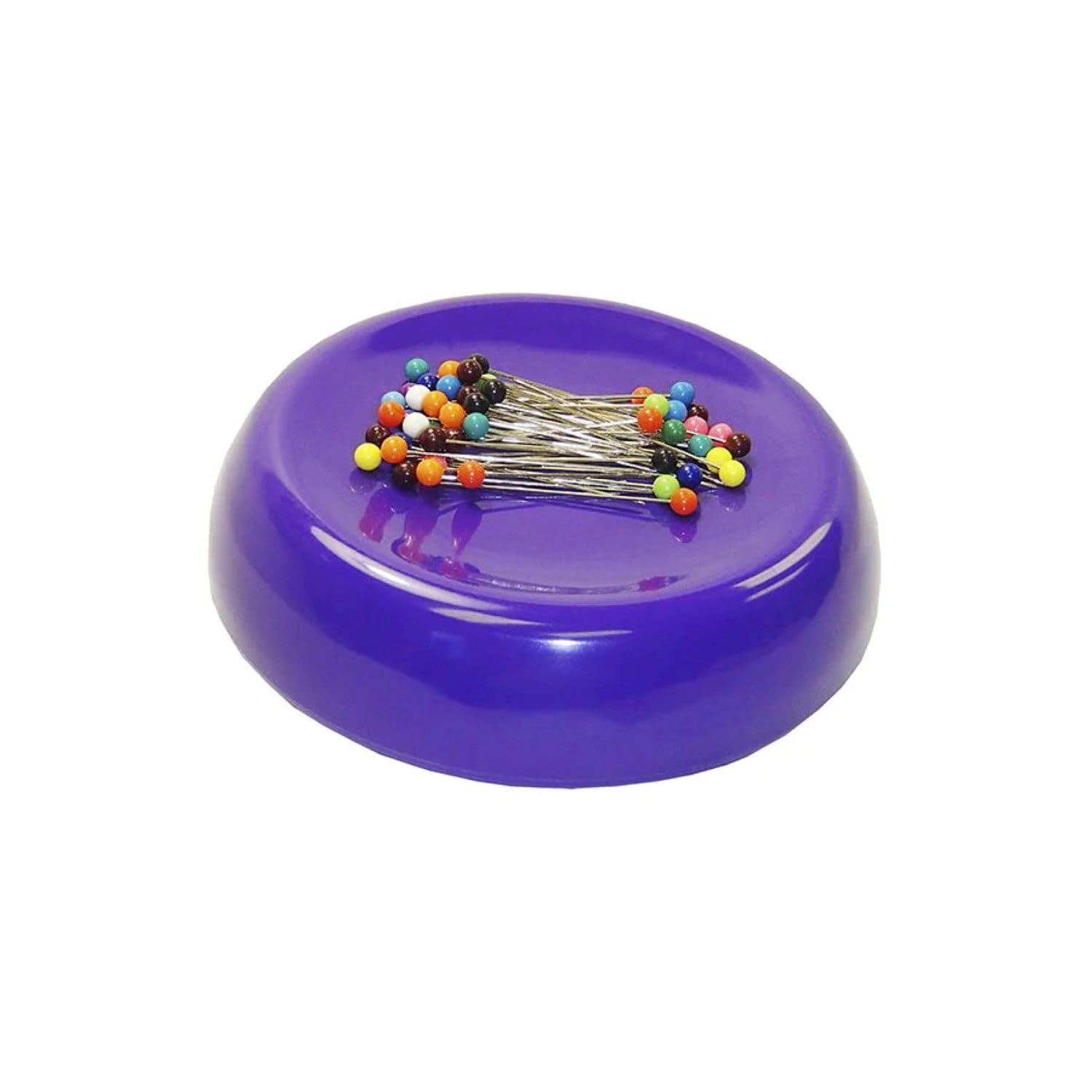Blue Feather Grabbit Magnetic Pincushion W/50 Pins, Purple