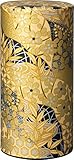 Japanese tea canister tin Koganee/golden Yuzen