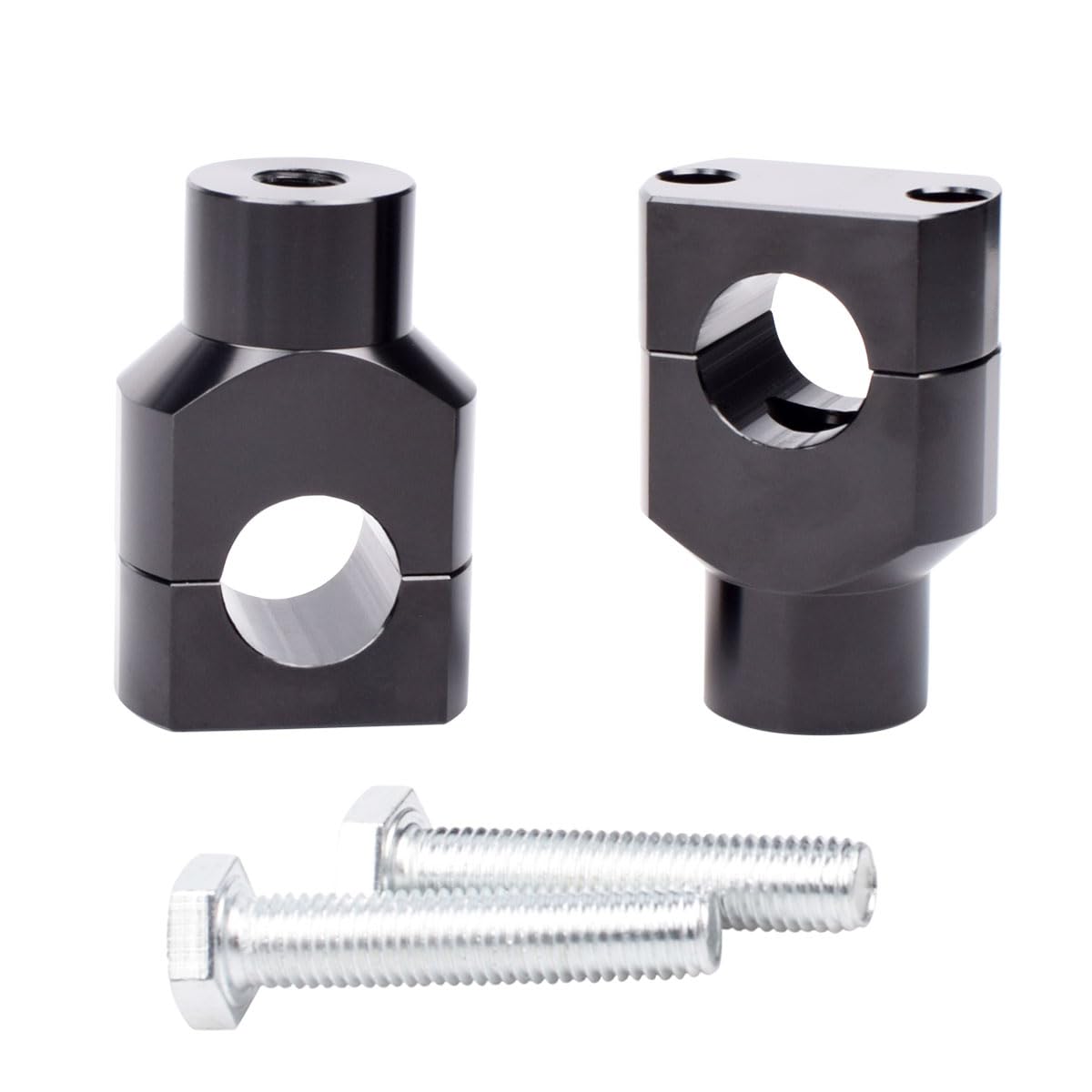 Photo 1 of ROUND 1" Handlebar Bar Risers Motorcycle Bar Clamps Compatible with Harley Handle Bar Riser Extension Kit Black,1.5inch Raise