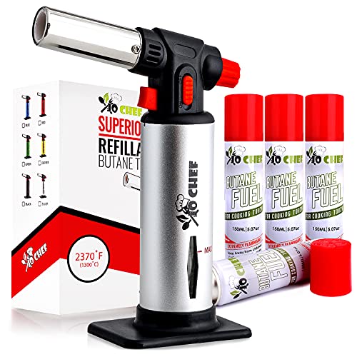 Kitchen Torch With Butane included Refillable Butane Torch With