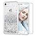Maxdara Case for iPhone 6 Plus iPhone 6S Plus Glitter Liquid Case TPU Bumper Anti-Shock Sparkle Floating Bling Pretty Girls Women Case for iPhone 6 Plus 6S Plus 7 Plus 8 Plus 5.5 inches (Silver)
