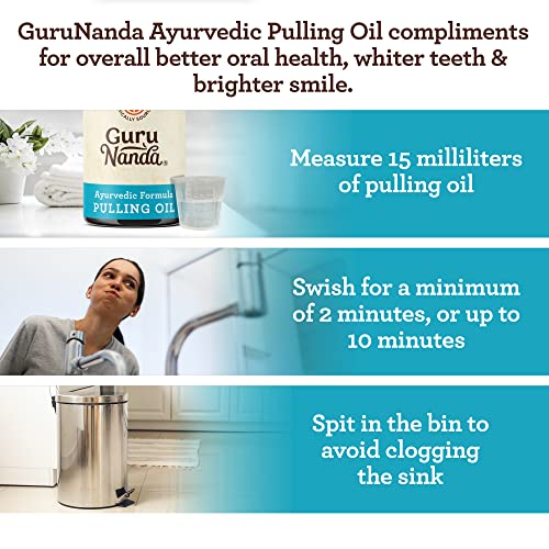 GuruNanda Original Oil Pulling Alcohol & Fluoride Free, Natural